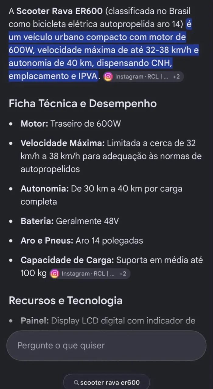Scooter elétrica Rava ER600  - Foto 4