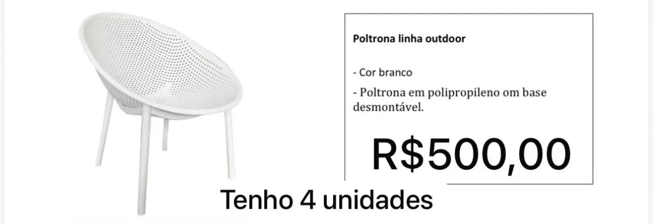 Cadeiras para área externa  - Foto 2