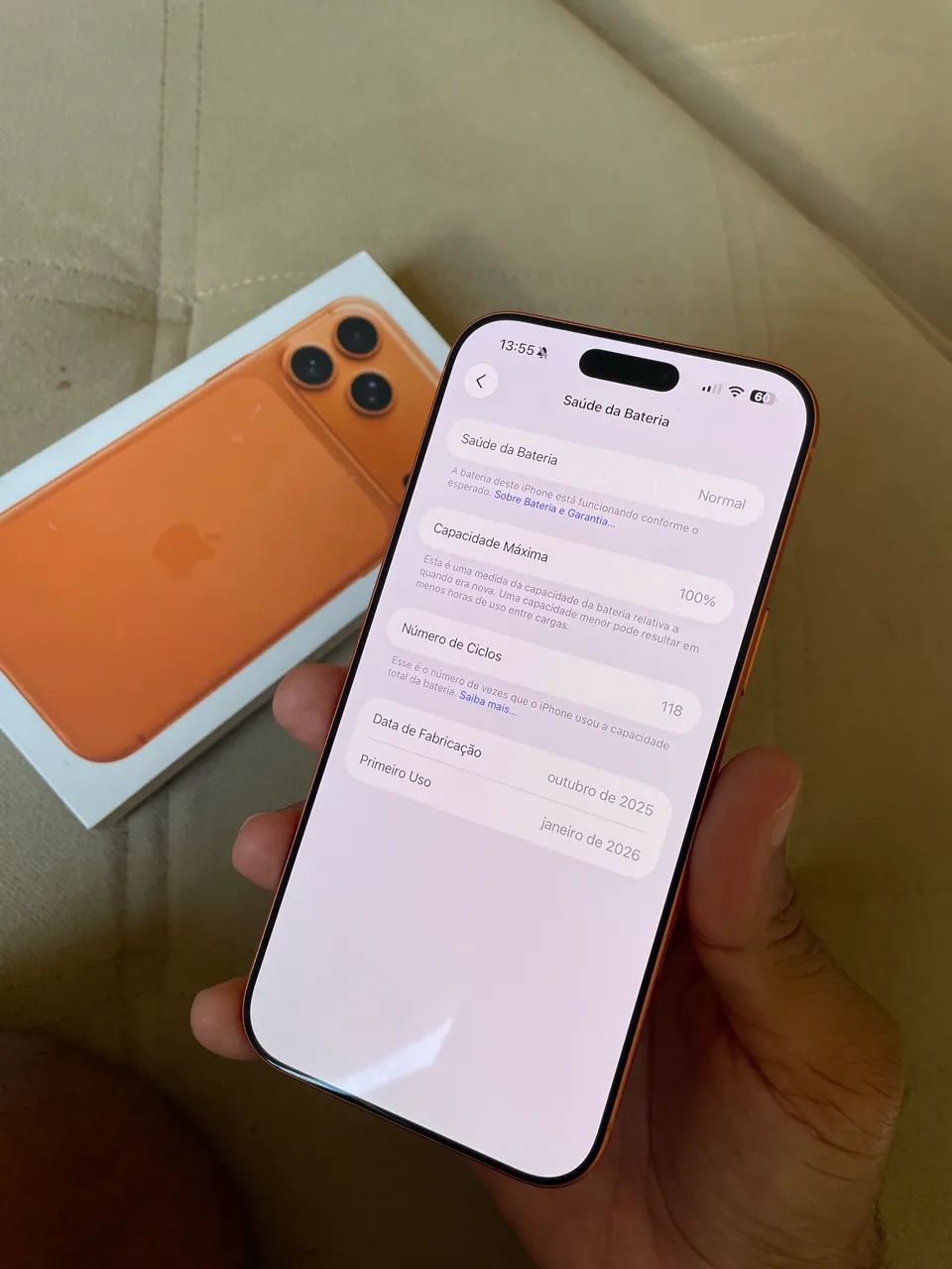 iPhone 17 pro max 256GB Laranja Cósmico  - Foto 5
