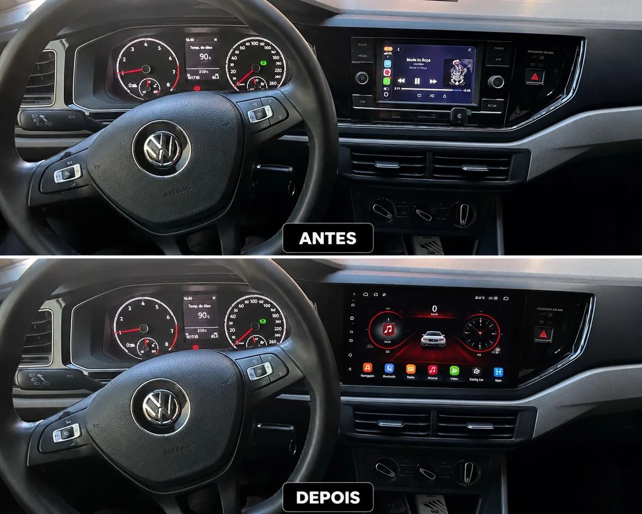 Multimídia androide com CarPlay e GPS 9 polegadas  - Foto 3
