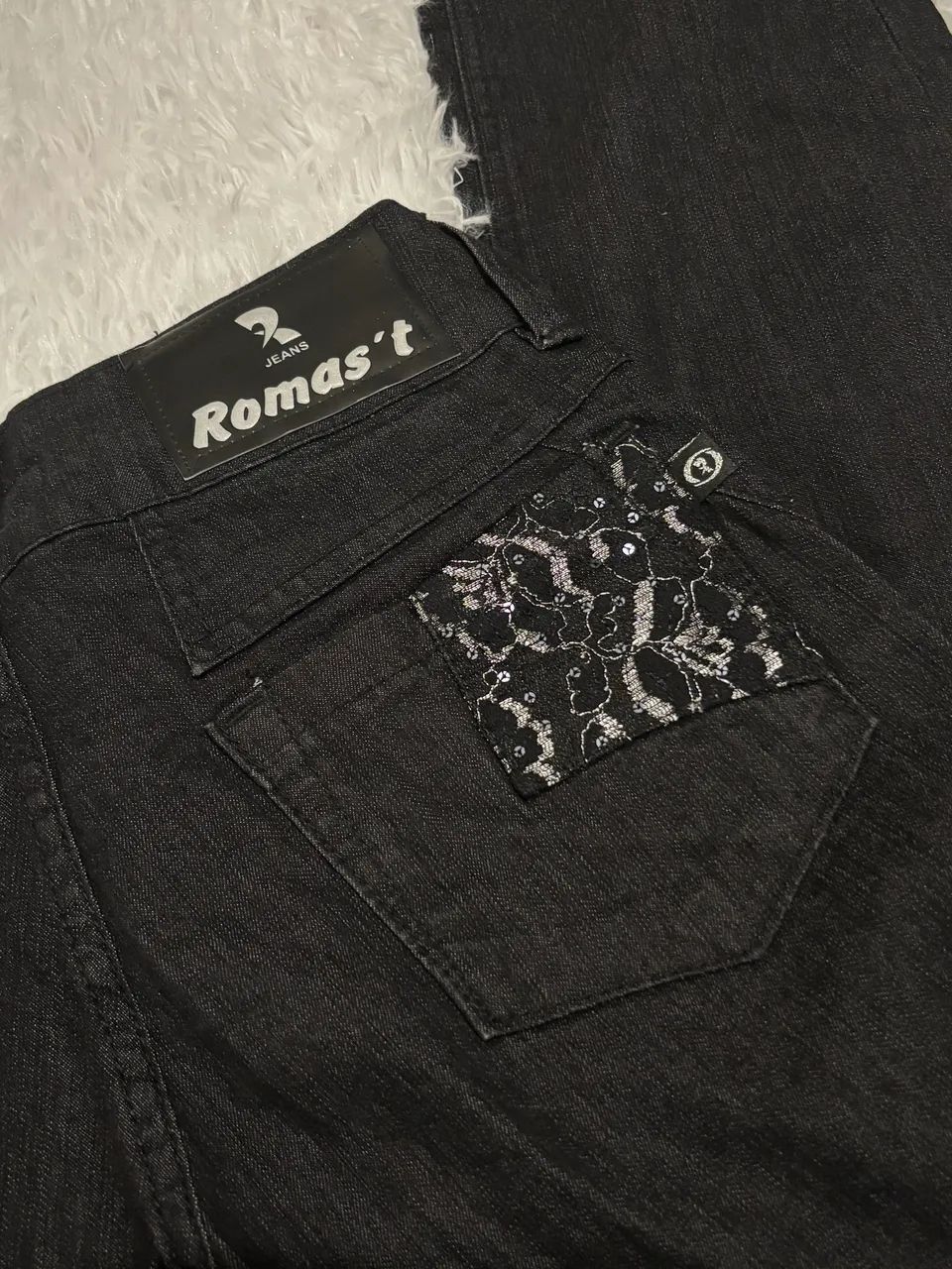 calça jeans romast preta 40 - Foto 3