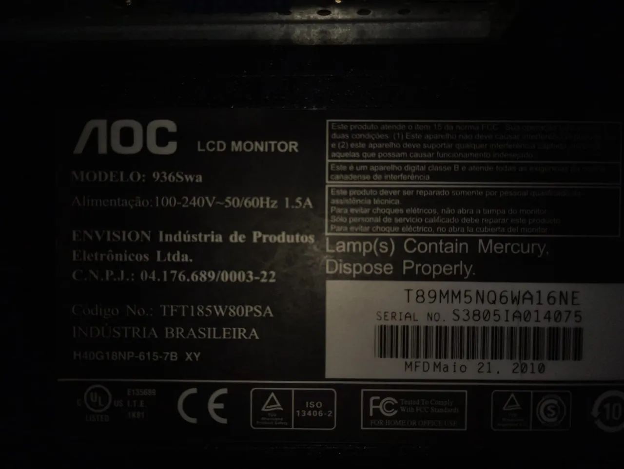 Monitor AOC 936SWA - Foto 4
