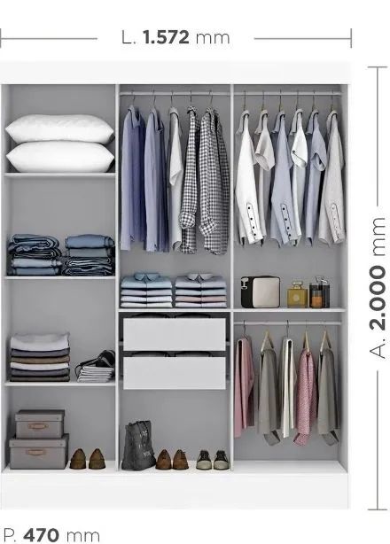 2 guarda roupas oferta - Foto 3