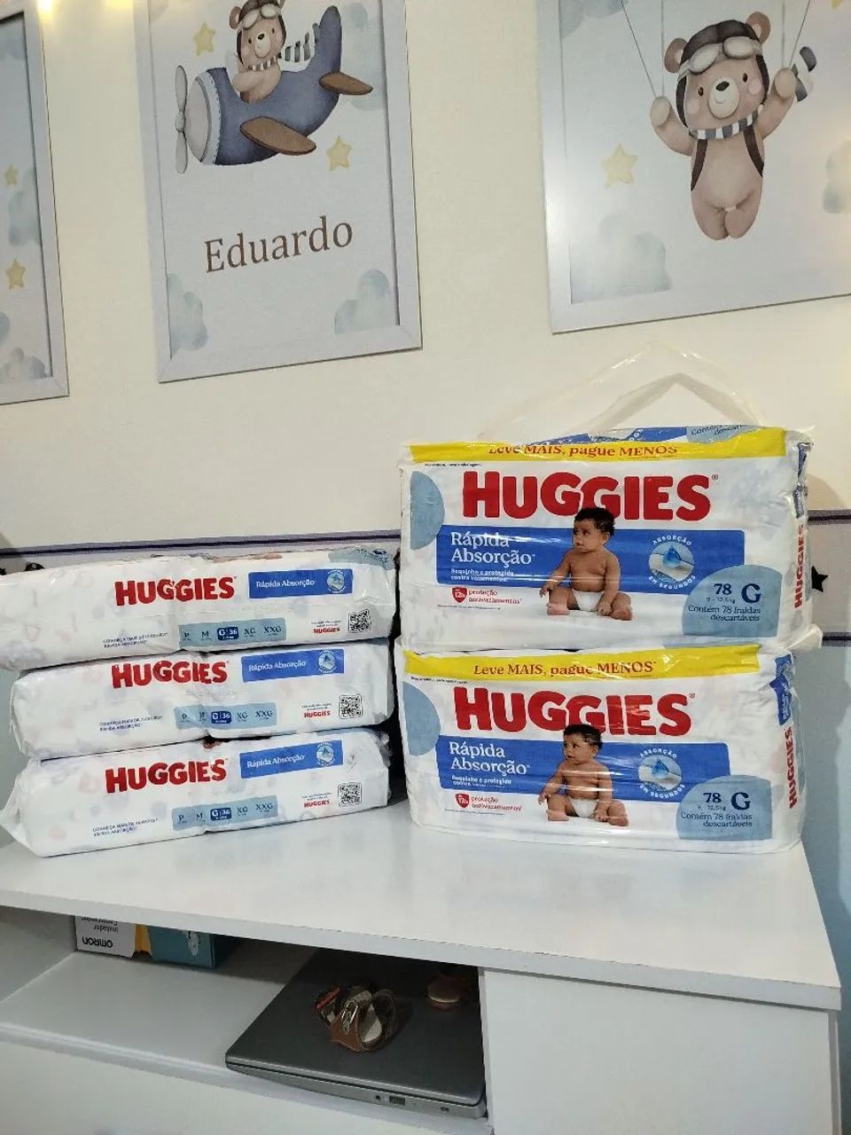 Fraldas Huggies tamanho G - Novas e Lacradas - Foto 2