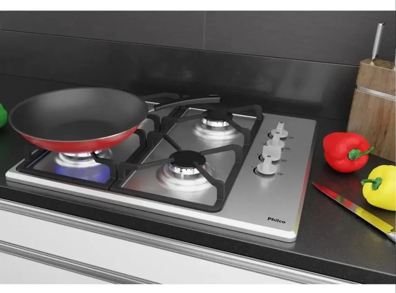 Cooktop Pct04i 4 Bocas A Gás Automático Inox Philco - Foto 3