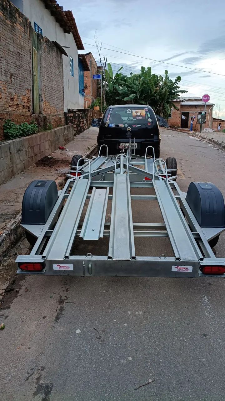 Carretinha para levar 3 motos - Foto 2