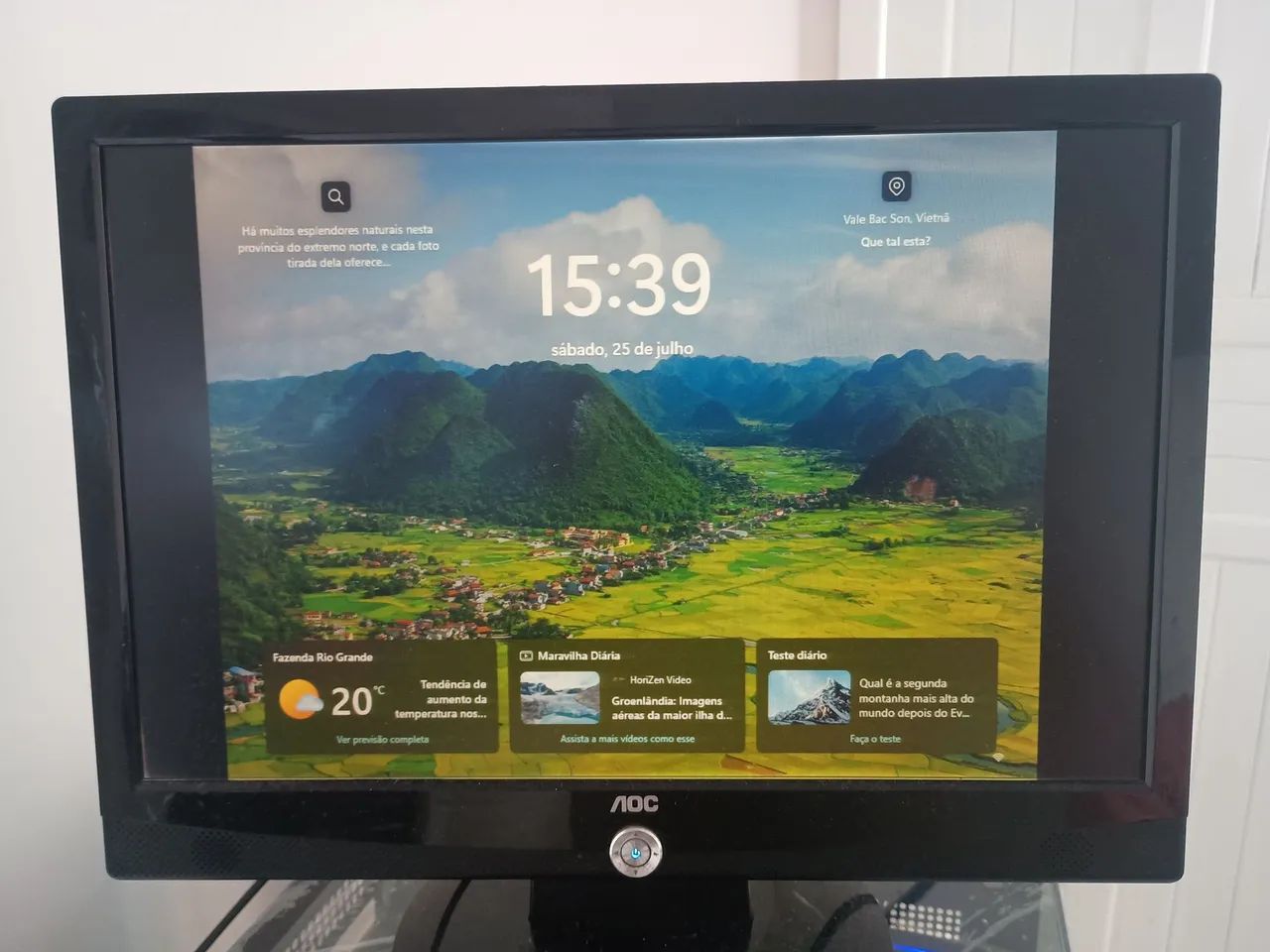 Monitor para PC Funcionando 