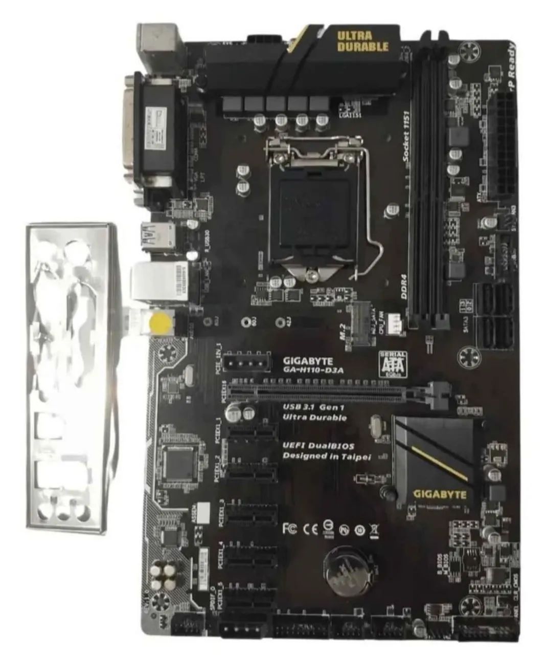 Placa mãe h110 sétima geração usada funcionando perfeitamente 