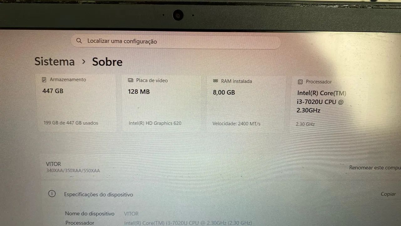 Notebook Samsung 8gb RAM e 500GB SSD - Foto 4