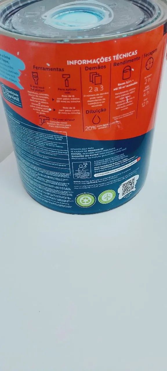 Tinta Suvinil toque de Seda azul refrescante 3,6 L - Foto 3