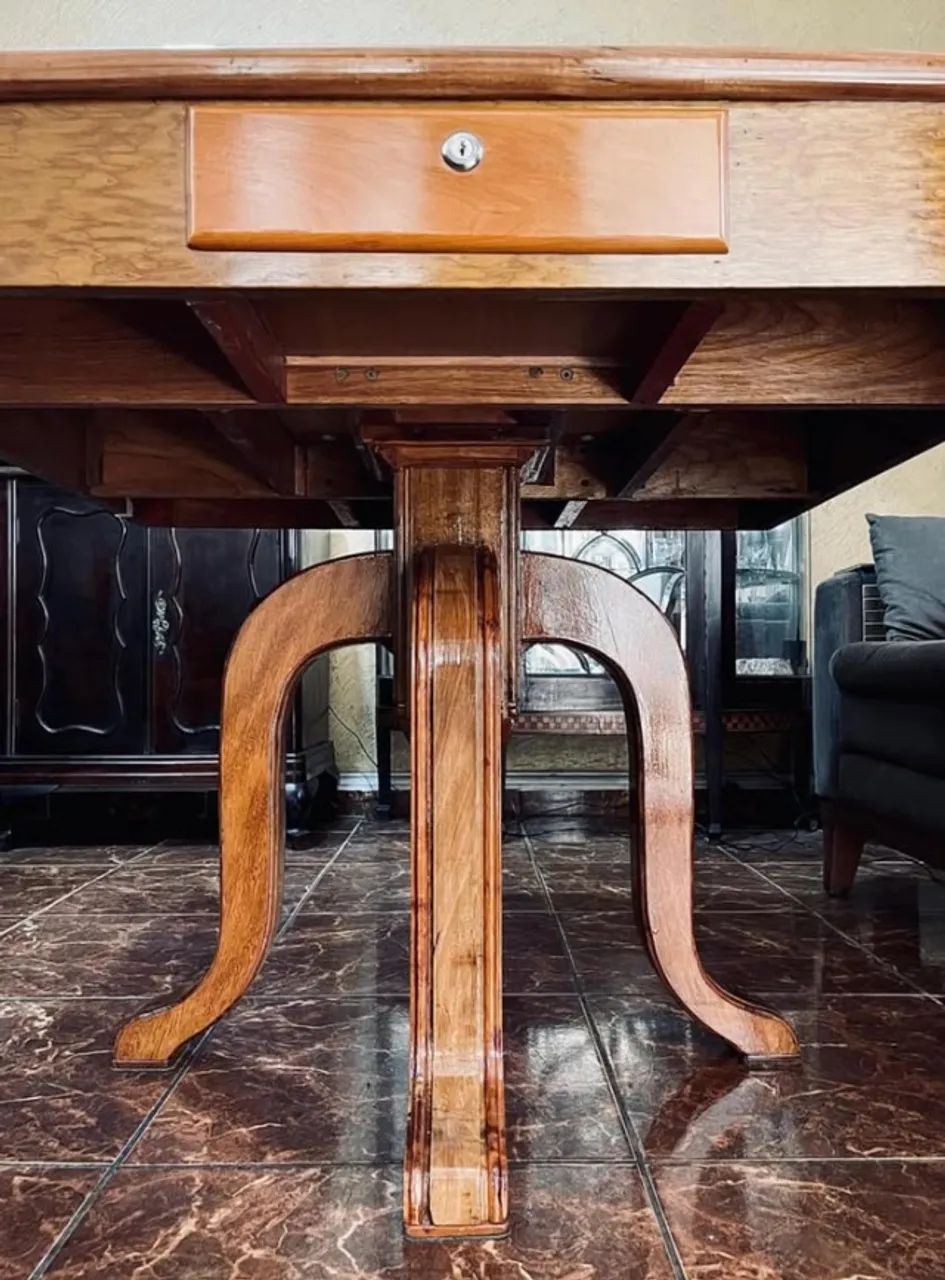 Mesa Quadrada de Madeira Maciça com Tabuleiro de Xadrez - Foto 4