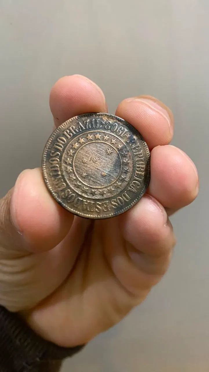 Moeda antiga 40 réis 1908  - Foto 2