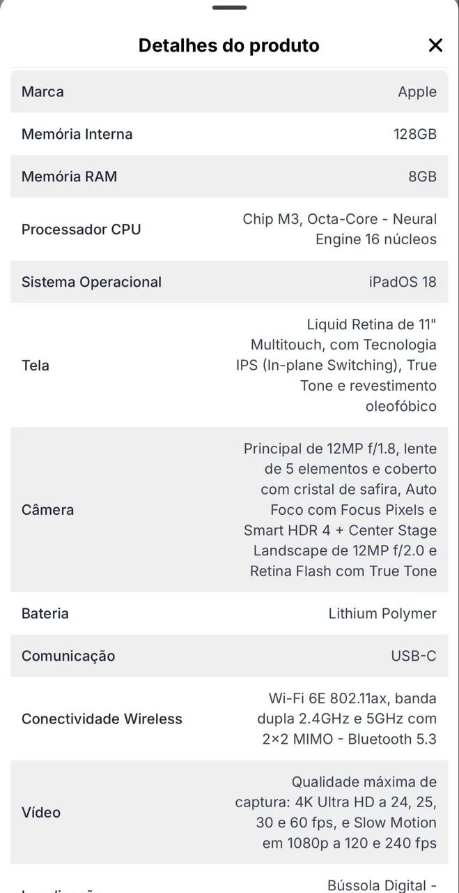 iPad Air 11 128g chip m3  - Foto 5