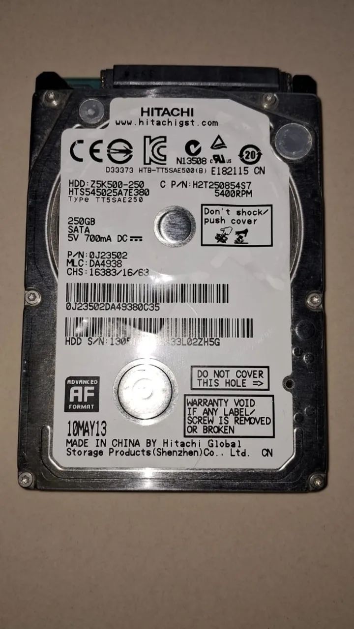 hd de noteboke 250 gb - Foto 3