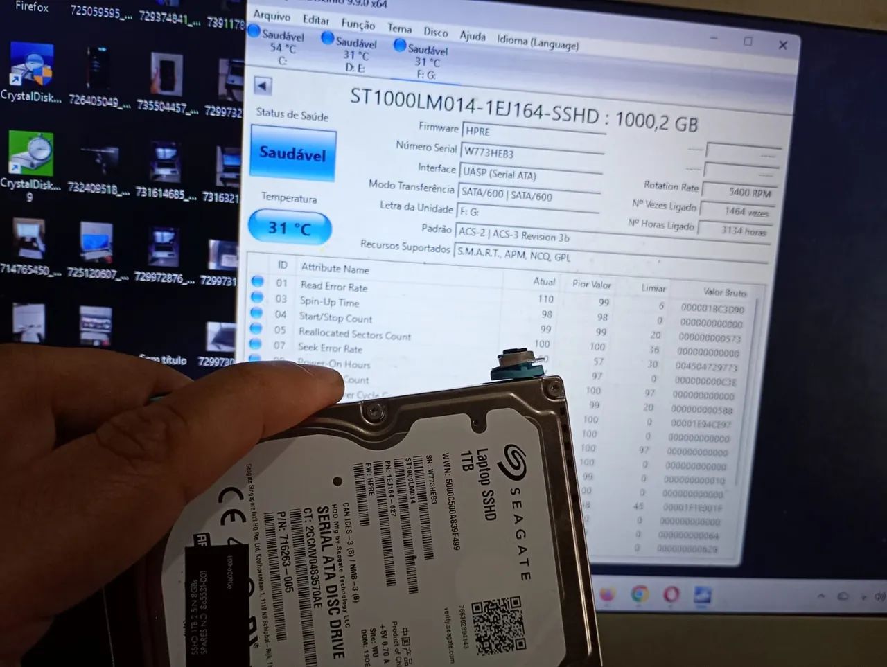 Hd 1 terá funcionando perfeitamente saúde boa - Foto 3