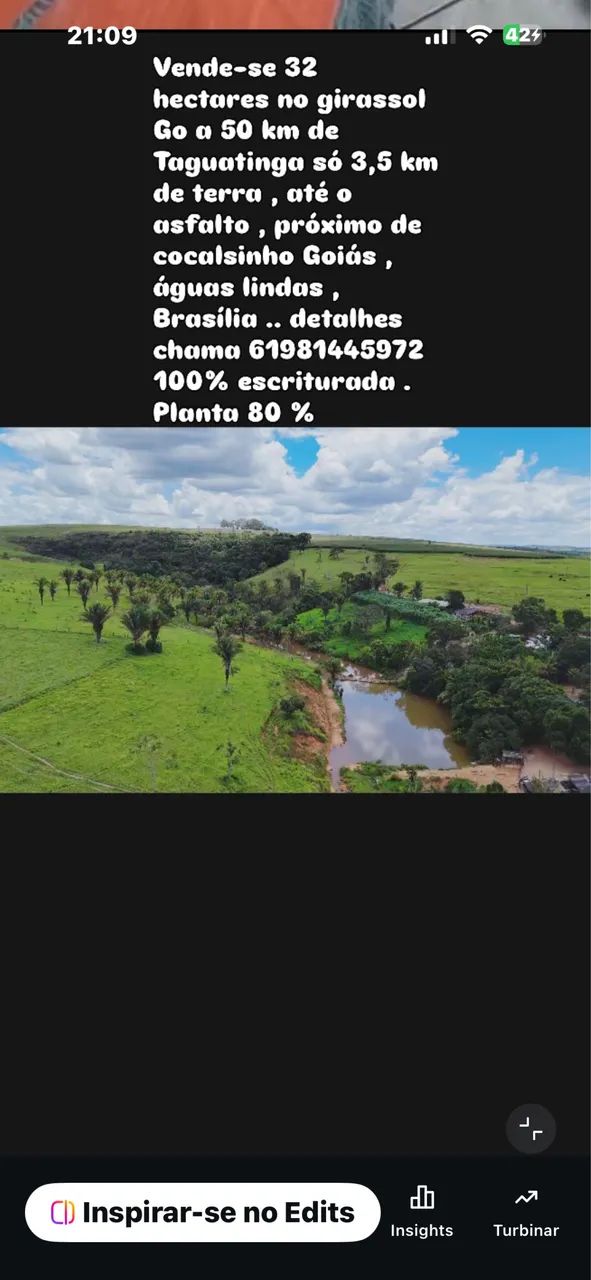 Vendo 32 hectares 