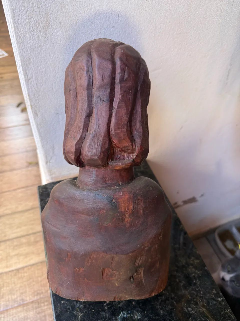 Santo antigo de madeira  - Foto 3