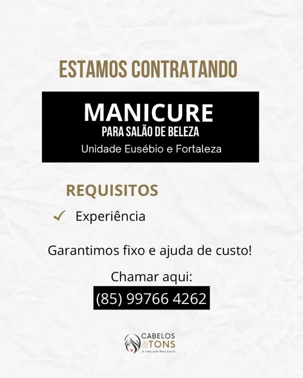 Vaga para Manicure 