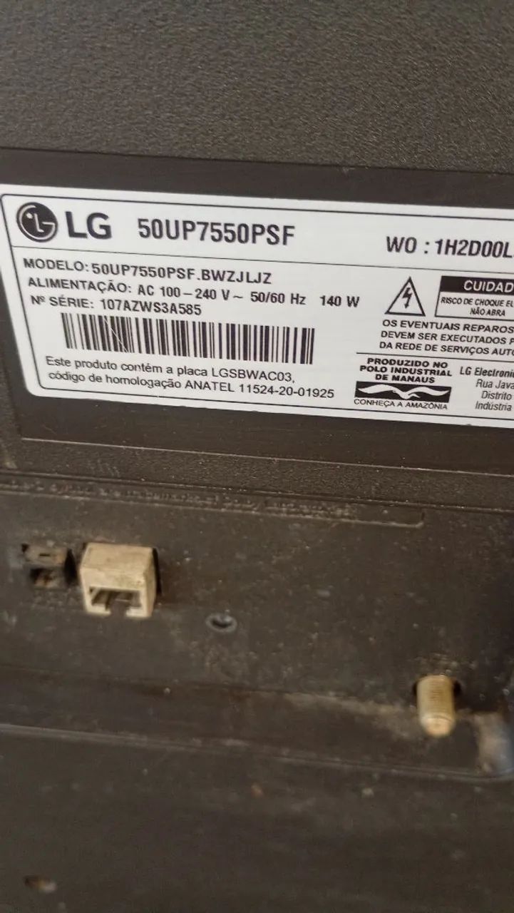Tv LG 50 polegadas 4k smart sem imagem  - Foto 3