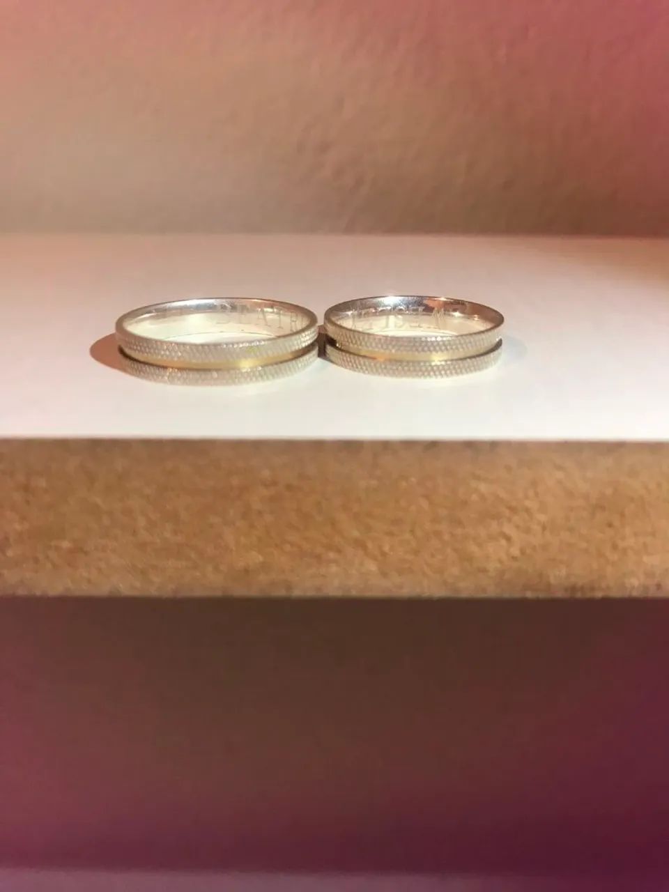 Alianças de prata e ouro 18k - Foto 3