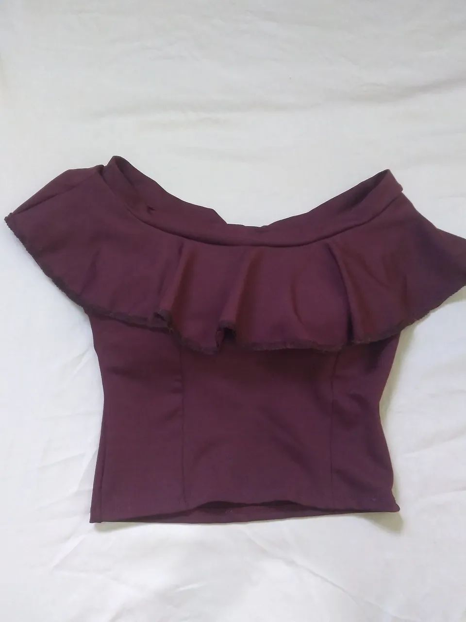 Cropped Vinho com Bojo