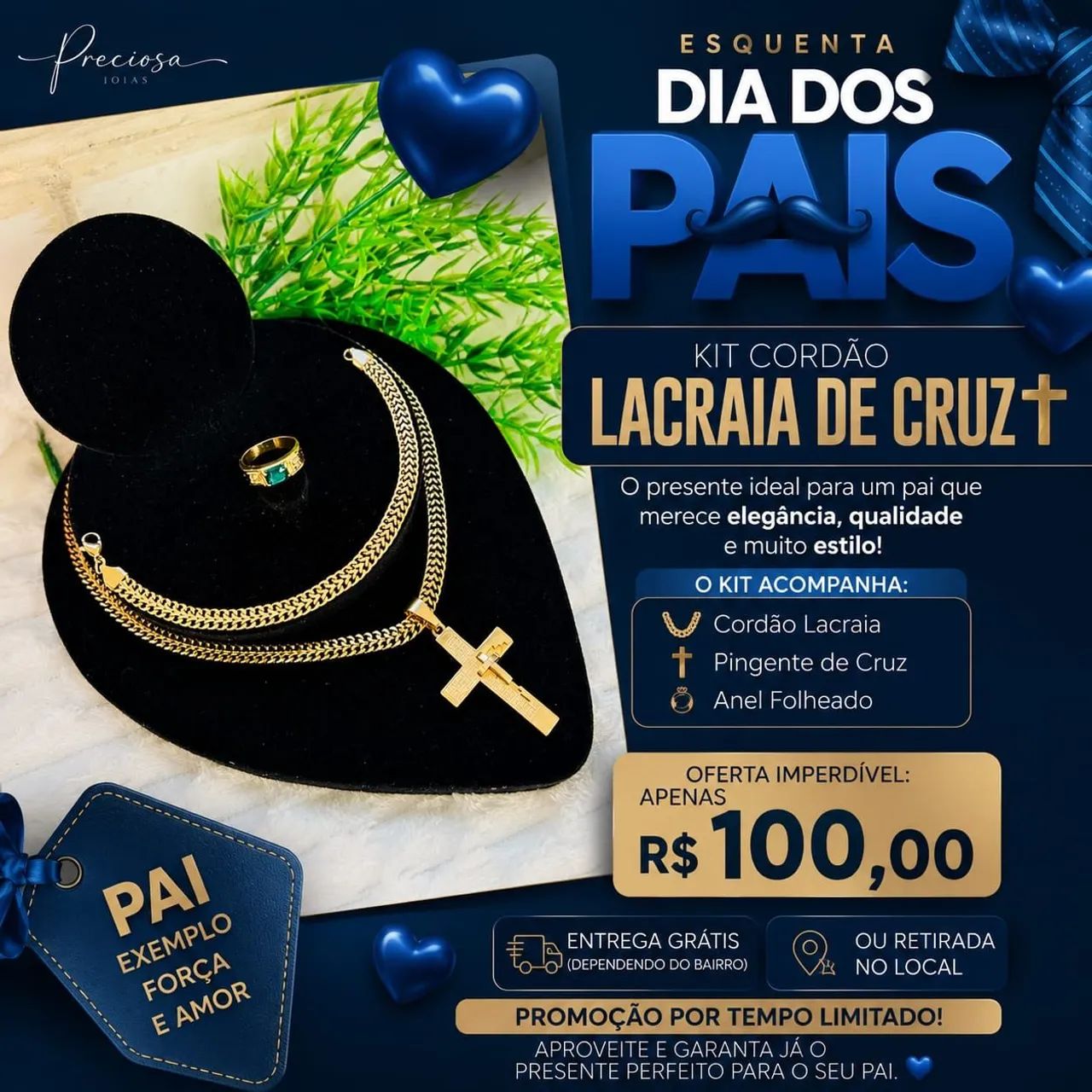 Cordão masculino conjunto completo  - Foto 3