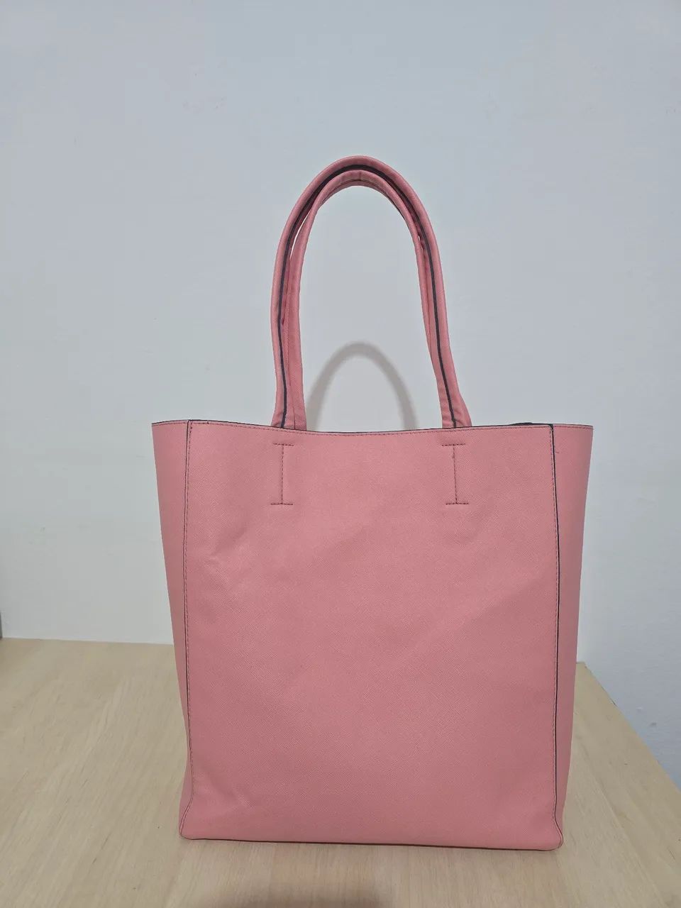 ?Bolsa Jackie Smith Tote em Couro Saffiano Rosa - Original - Ótimo Estado - Foto 2