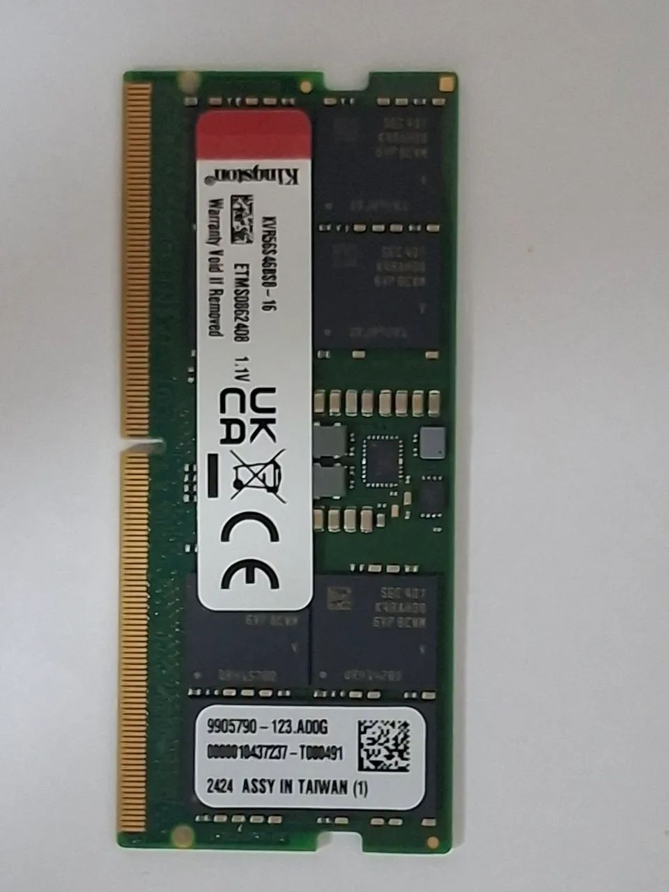 Memória Kingston 16Gb DDR5 5600 sodimm (KVR56S46BS8-16)<br>R$1000 - Foto 4