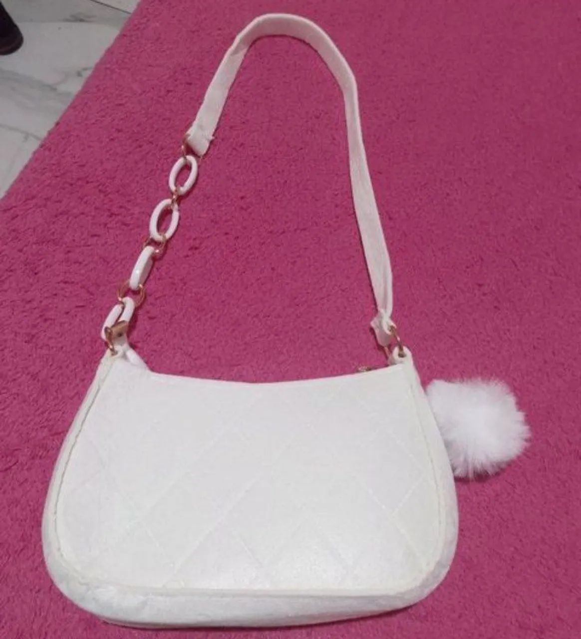 Bolsa de ombro branca  - Foto 2