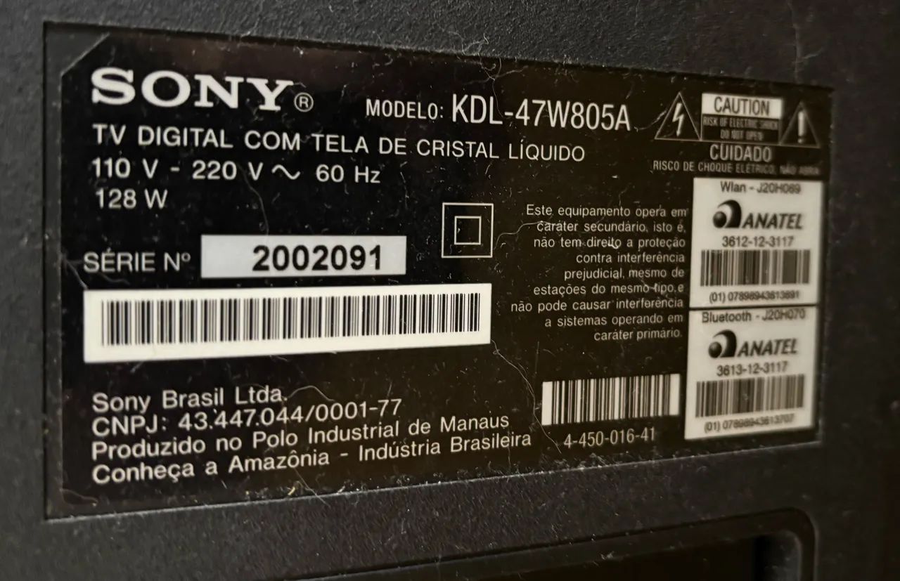 Smartv Sony - KDL47W805A - COM DEFEITO