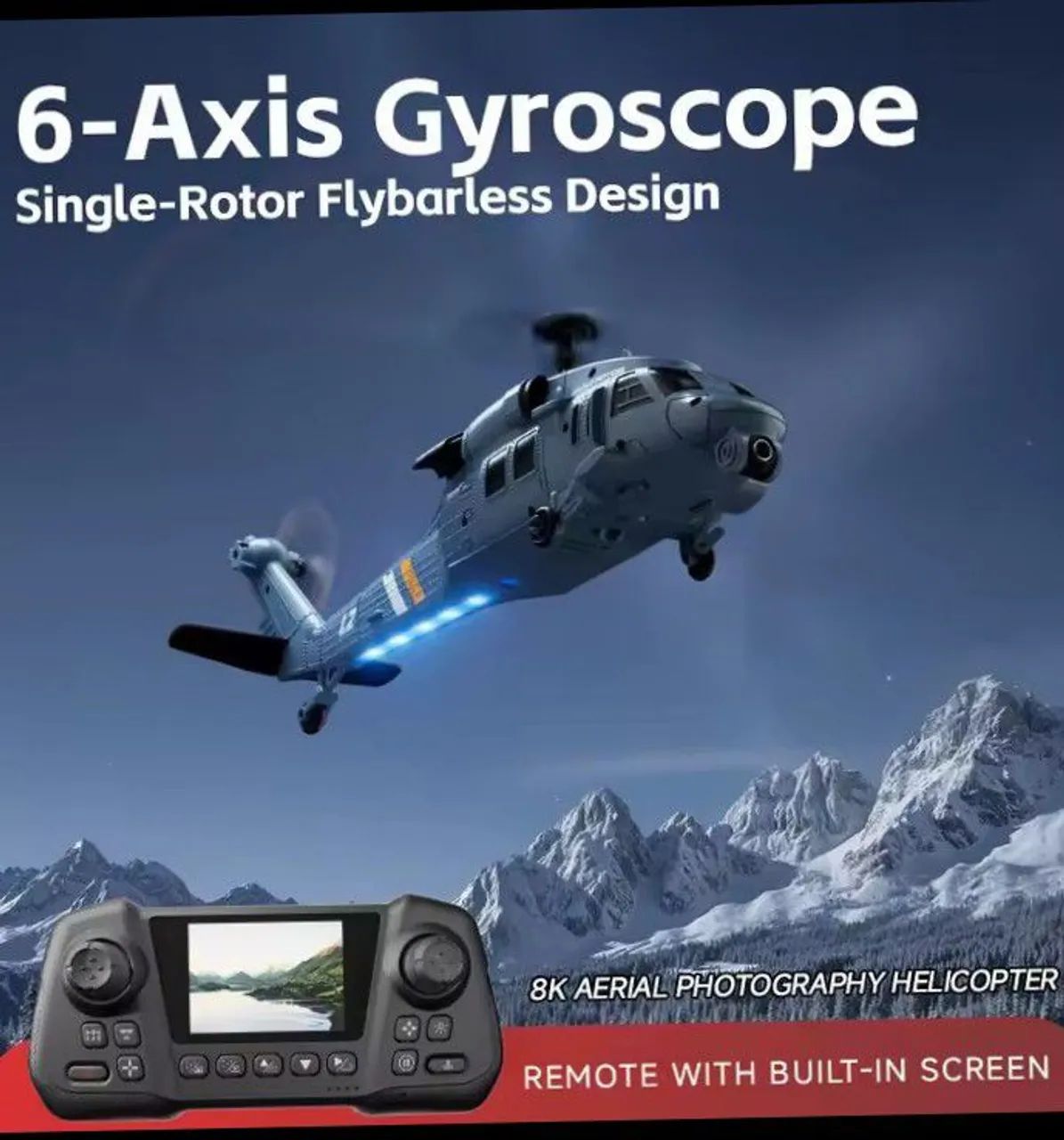 Mini helicóptero 4DRC L2 câmera 8Ke rádio recarregável 
