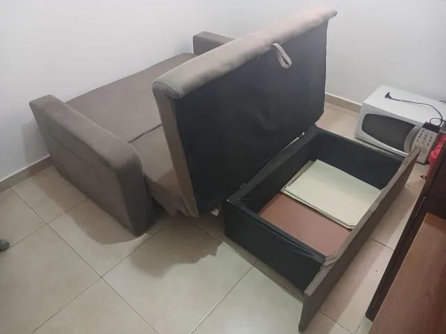 Sofá Cama com Baú - Foto 2