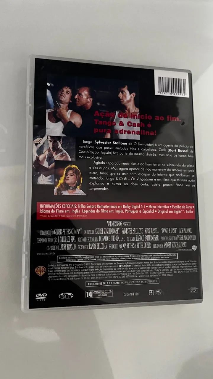 DVD Tango & Cash: Os Vingadores - Clássico Stallone e Kurt Russell (Raro) - Foto 2