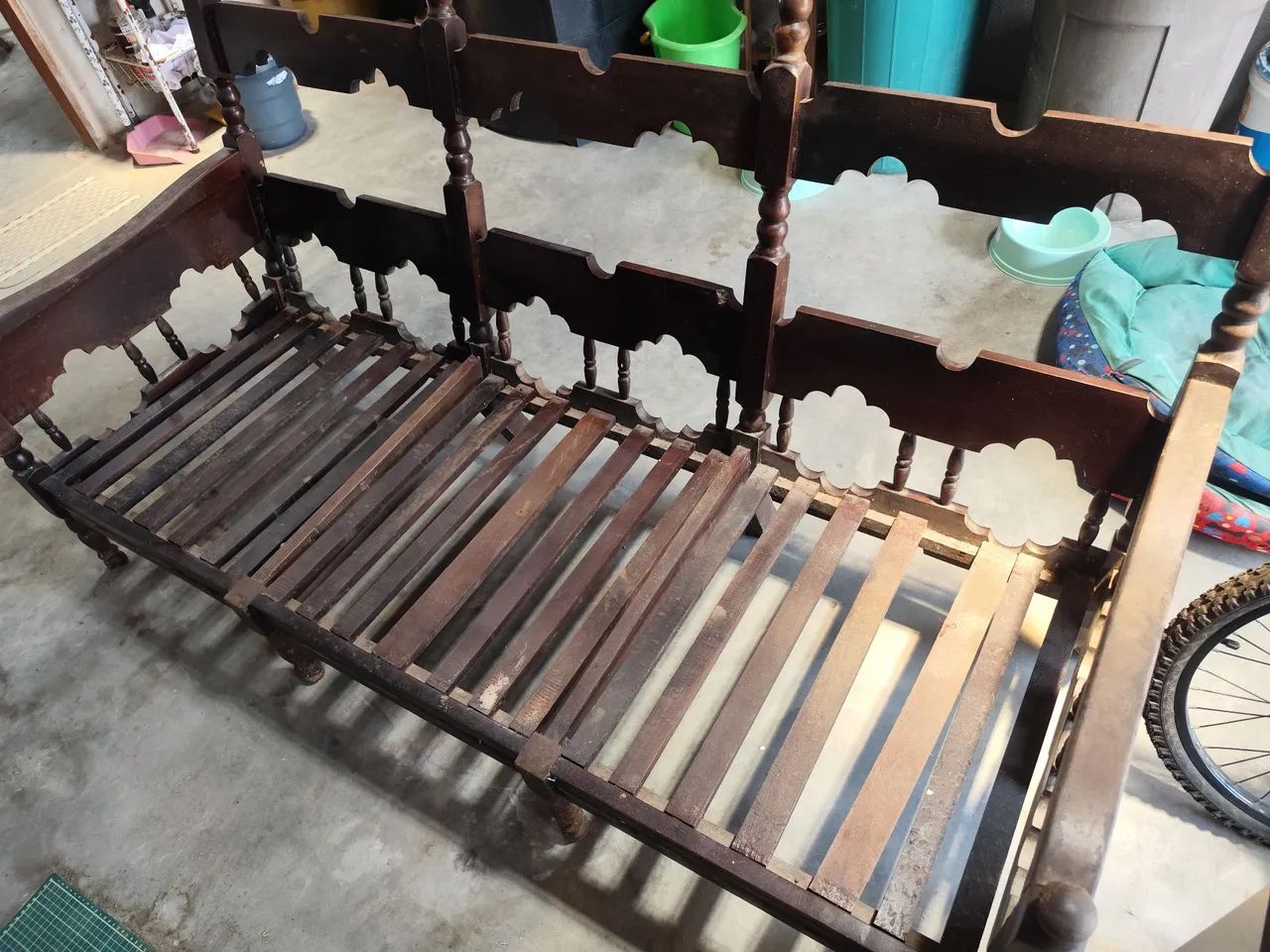 Conjunto de Sofá Colonial Madeira Maciça - Pra vender rápido  - Foto 3