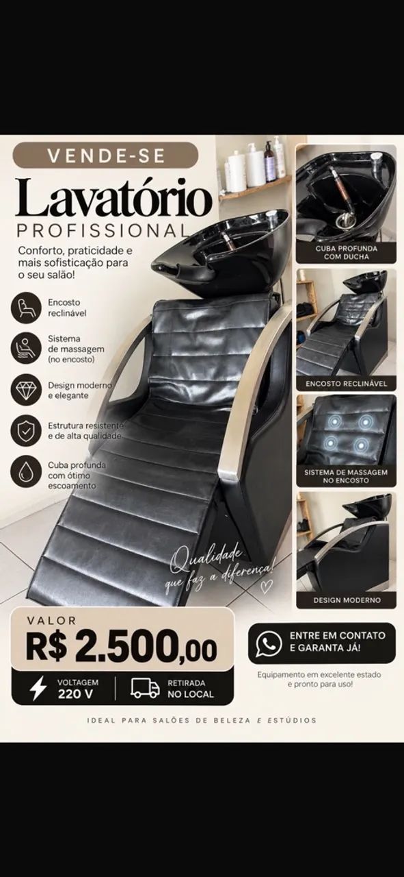Vendo lavatório de salão de beleza