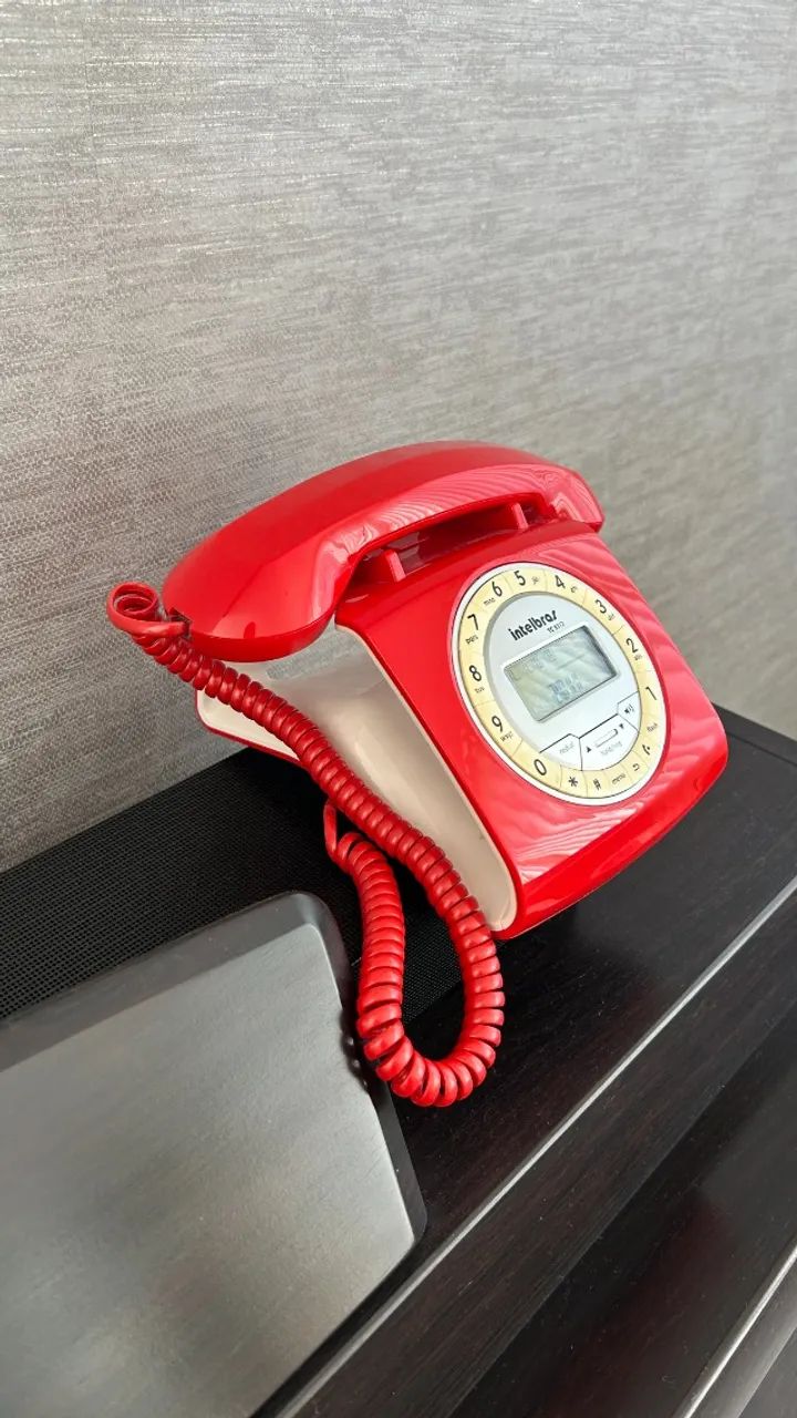 Telefone Fixo Retro TC 8312 Vermelho Intelbras - Foto 3