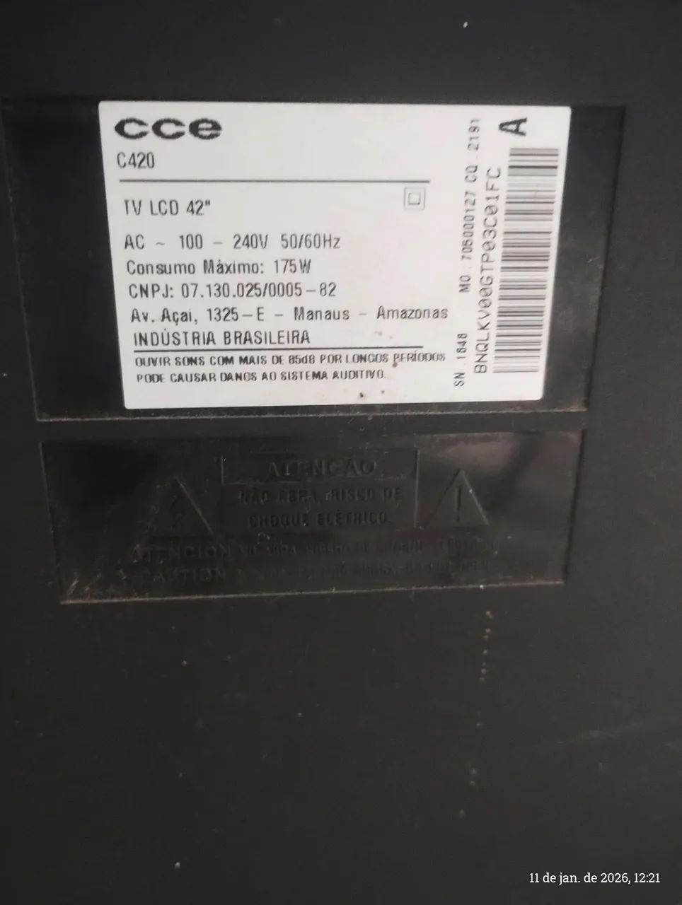 Tv CCE 42 polegadas não está funcionando  - Foto 2