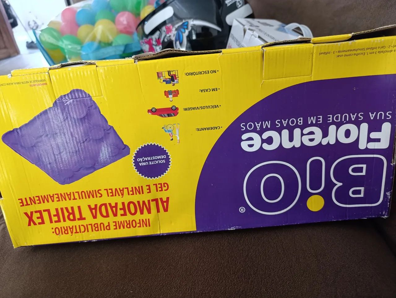 Almofada Gel Quadrada Caixa De Ovo Bioflorence Na Caixa - Foto 4