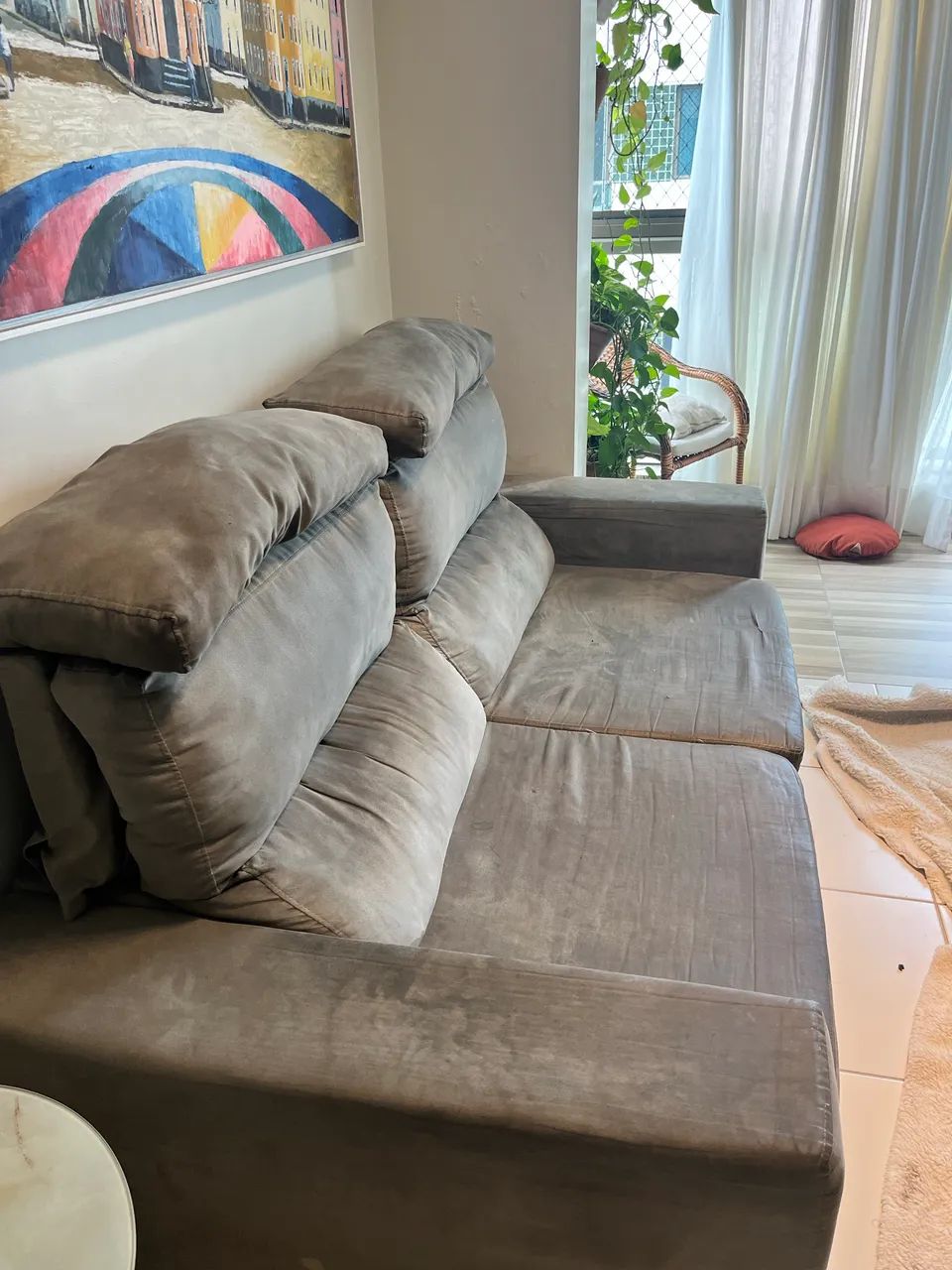 SOFÁ 3 LUGARES COM INCLINAÇÃO E COM EXTENSÃO  - Foto 5