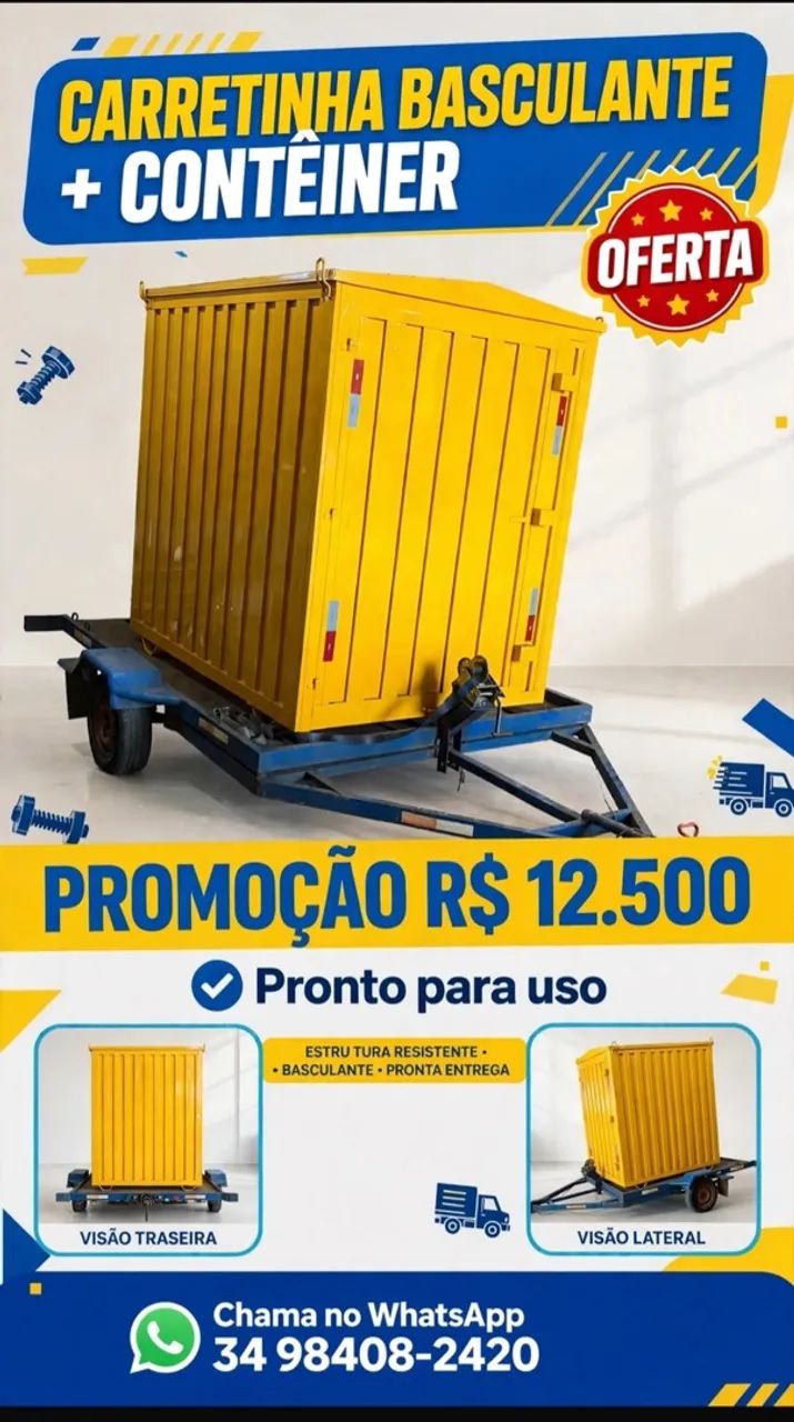 Carretinha + contêiner 
