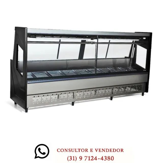 Balcão de Carnes 3M Preto com Tendal Polar