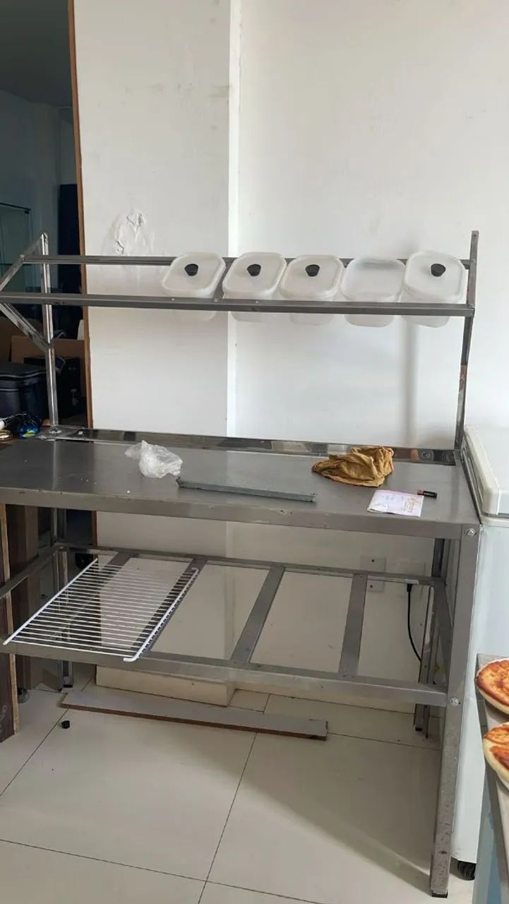 Mesa inox e mesa condimentadora inox