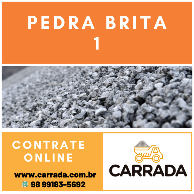 Carrada de Pedra Brita 1 - 5m³ (Reserve logo a sua)