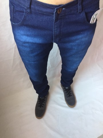 Calça masculina jeans com elastano skinny - Foto 5