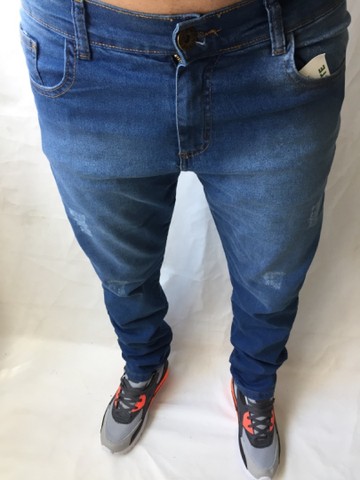 Calça masculina jeans com elastano skinny - Foto 2