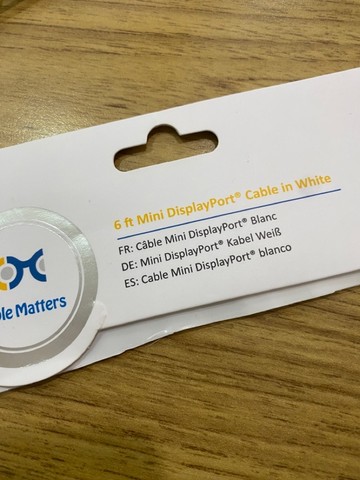 Cabo Mini DisplayPort com 1,8cm gold importado sem uso - Foto 5