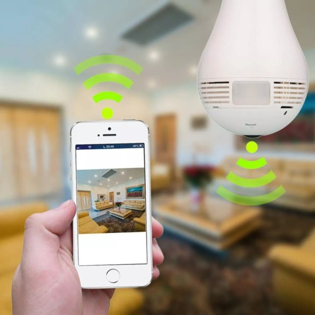 Câmera Lampada IP Wifi Segurança Hd Led 360 Espião - 74 - Foto 4