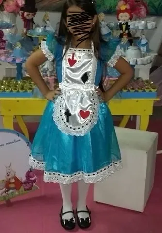 Fantasia Biggy Store Brasil Compatível com Fantasia Feminina do País das  Maravilhas Adulto Traje Alice Festa de Halloween Carvanal Fantasia Colorida  Maluca (G)