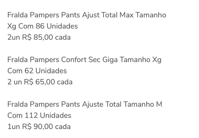 Fraldas Pampers Confort Pants Ajuste Total Max XG 86 Unidades