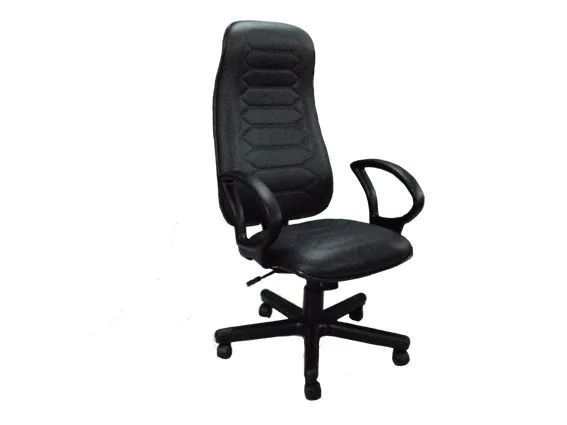 poltronas diretor e presidente para escritorio couro ecologico preto * novas 
